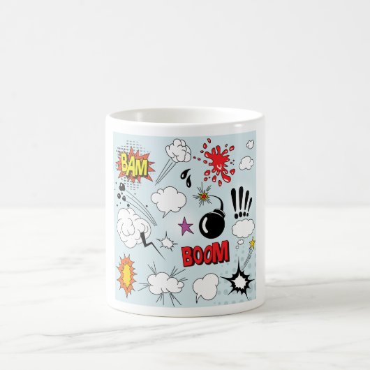 Retro Comic Explosion Pop Art Kaffeetasse (Mittel)