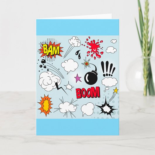 Retro Comic Explosion Pop Art Karte