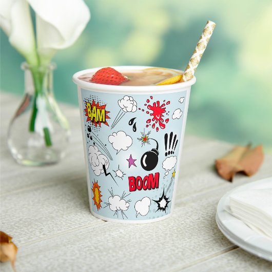 Retro Comic Explosion Pop Art Pappbecher
