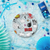 Retro Comic Explosion Pop Art Pappteller (Party)