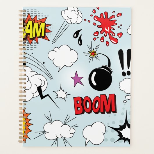 Retro Comic Explosion Pop Art Planer (Vorderseite)