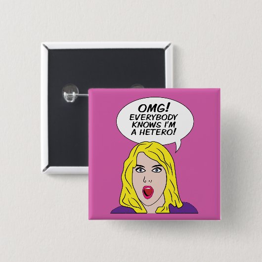 RETRO COMIC-Knöpfe Button (Vorne & Hinten)