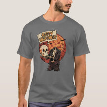 Retro-Comic kopfloser Skelett Frohes Halloween