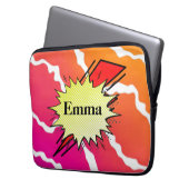 Retro-Comic Laptopschutzhülle (Vorderseite Links)
