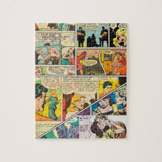 Retro-Comic-Layout Box-Journalist-Romanze-Jig Puzzle
