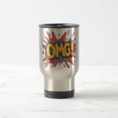 Retro Comic “OMG!” Pop Art Coffee Mug Reisebecher (Mittel)