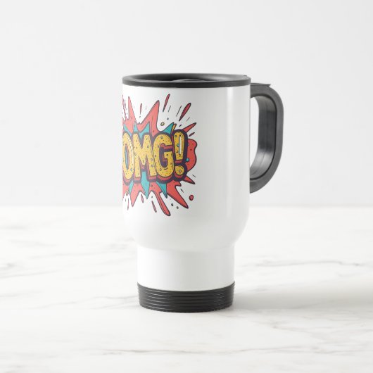 Retro Comic "OMG!" Pop Art Coffee Tasse (VorderseiteRechts)