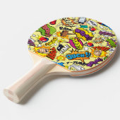 Retro Comic Ping Pong Paddle Doppelseitiges Coolne Tischtennis Schläger (Vorderseite)