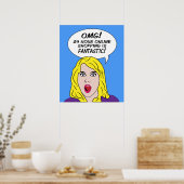 ReTRO-COMIC-Plakat Poster (Küche)