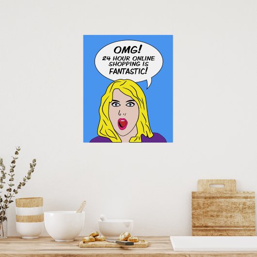 ReTRO-COMIC-Plakat Poster (Küche)