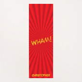 Retro-Comic-Pop-Art-Name nach Maß Yogamatte (Vorderseite)