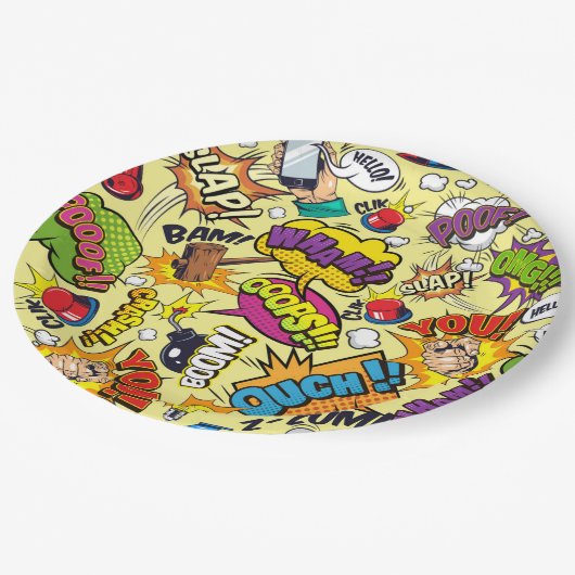 Retro Comic Pop Art Paper Teller (Schrägansicht)