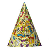 Retro Comic Pop Art Party Hat Partyhütchen (Rückseite)