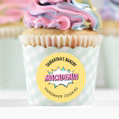 Retro Comic Pop Kunst, Dichtung und Musik Runder Aufkleber