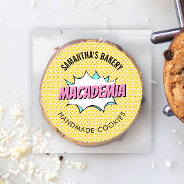 Retro Comic Pop Kunst, Dichtung und Musik Runder Aufkleber