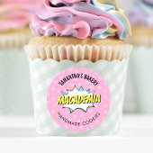 Retro Comic Pop Kunst Nostalgie Rosa Bäckerei Cate Runder Aufkleber