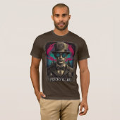 Retro Comic Psycho Killer Steampunk Art T-Shirt (Vorne ganz)