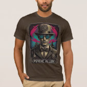 Retro Comic Psycho Killer Steampunk Art T-Shirt (Vorderseite)