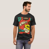 Retro Comic Schrei: Nahtloses Muster. T-Shirt (Vorne ganz)