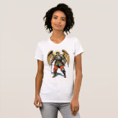 Retro-Comic-Stil St. Michael Damen T-Shirt (Vorne ganz)