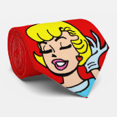 Retro Comic Strip Beauty Krawatte (Gerollt)