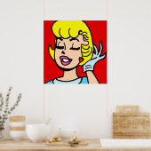 Retro Comic Strip Beauty Poster (Küche)