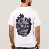 Retro-Comic-Style-Monster-Schädel T-Shirt (Rückseite)