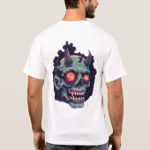 Retro Comic Style Monster Skull T-Shirt (Rückseite)