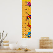 Retro-Comic-Wachstumstabelle Poster (Küche)