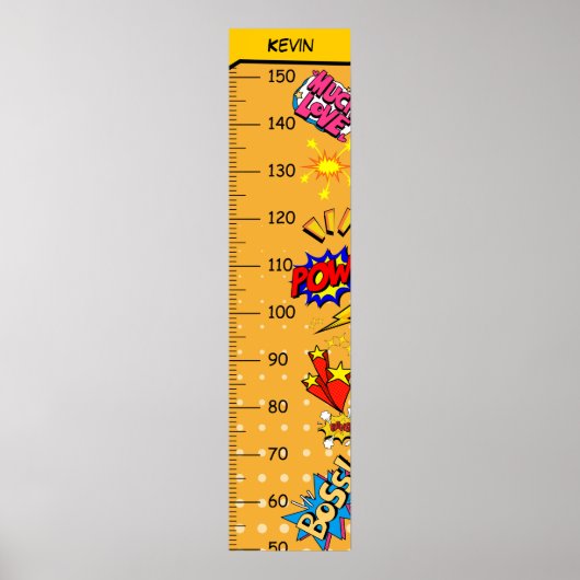 Retro-Comic-Wachstumstabelle Poster (Vorne)