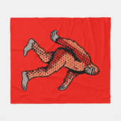 Retro-Comic-Waldkreatur-Pop-Art-Panel Fleecedecke (Vorderseite (Horizontal))