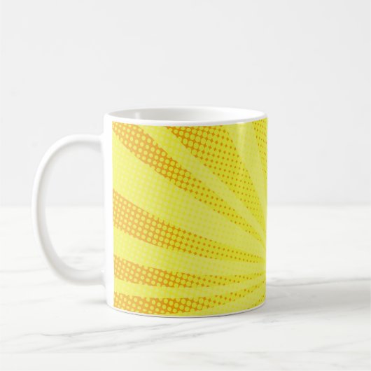 retro comic yellow background raster gradient half kaffeetasse (Links)