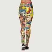 Retro Comicabdeckung Leggings (Rückseite)