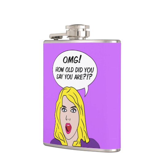 RETRO-COMICEN-benutzerdefinierte Flasche Flachmann (Links)