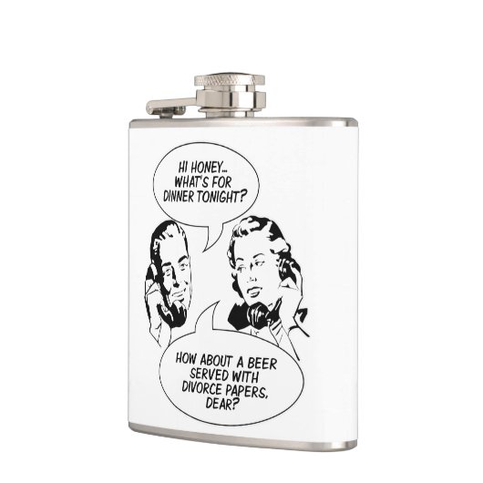 RETRO-COMICEN-benutzerdefinierte Flasche Flachmann (Links)