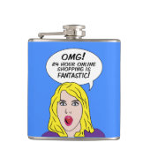 RETRO-COMICEN-benutzerdefinierte Flasche Flachmann (Vorderseite)