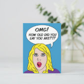 RETRO-COMICEN Geburtstagskarte Postkarte (Stehend Vorderseite)