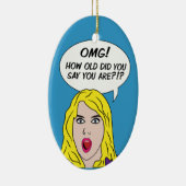 RETRO-COMICEN KERAMIK ORNAMENT (Rechts)