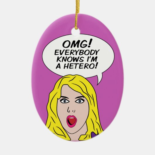 RETRO-COMICEN KERAMIK ORNAMENT (Vorne)