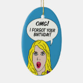 RETRO-COMICEN KERAMIKORNAMENT (Rechts)