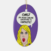 RETRO-COMICEN KERAMIKORNAMENT (Rechts)