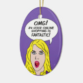 RETRO-COMICEN KERAMIKORNAMENT (Links)