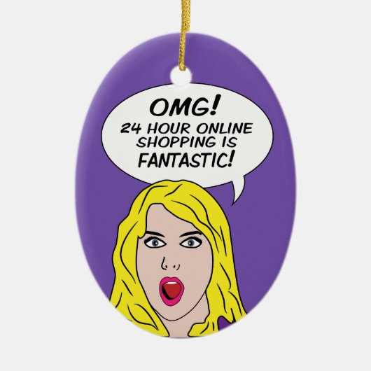 RETRO-COMICEN KERAMIKORNAMENT (Vorne)