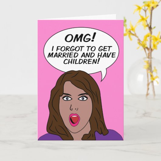 RETRO-COMICEN - leere Grußkarten Karte (Gelbe Blume)