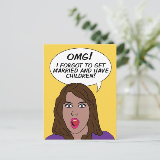 RETRO-COMICEN POSTKARTE (Stehend Vorderseite)