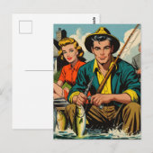 Retro-Comicen Postkarte (Vorne/Hinten)