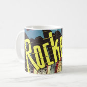 Retro Comicen - Rocketman Kaffeetasse (Vorderseite Links)