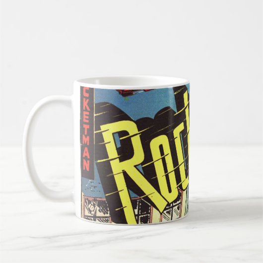 Retro Comicen - Rocketman Kaffeetasse (Links)