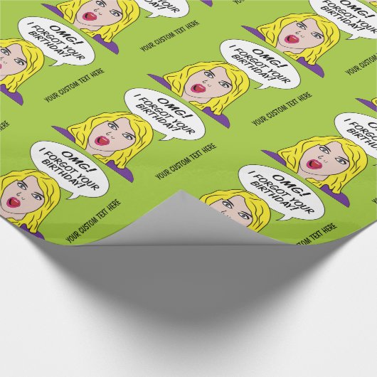 RETRO-COMICEN zum Geburtstag Geschenkpapier (Ecke)