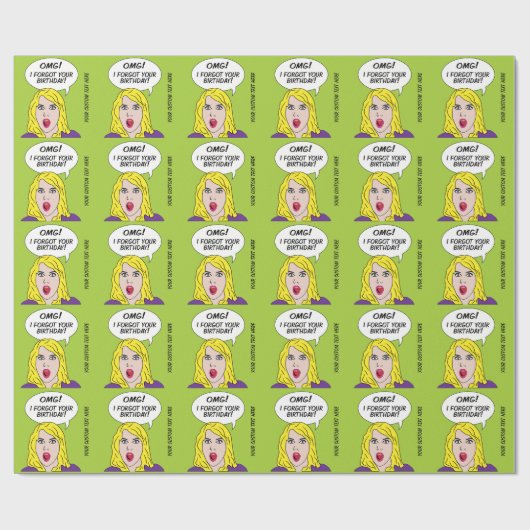 RETRO-COMICEN zum Geburtstag Geschenkpapier (Flach)